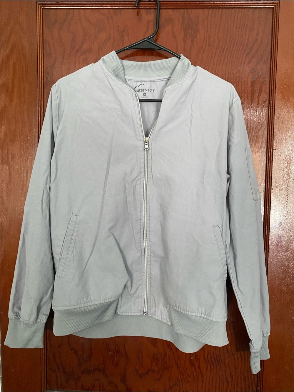 Butter Soft Light Gray Bomber Jacket